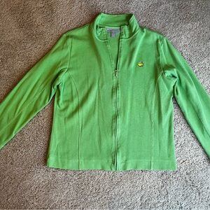 Masters Golf Tournament Green Zip-Up Women’s Jacket, Size L - Fits like M